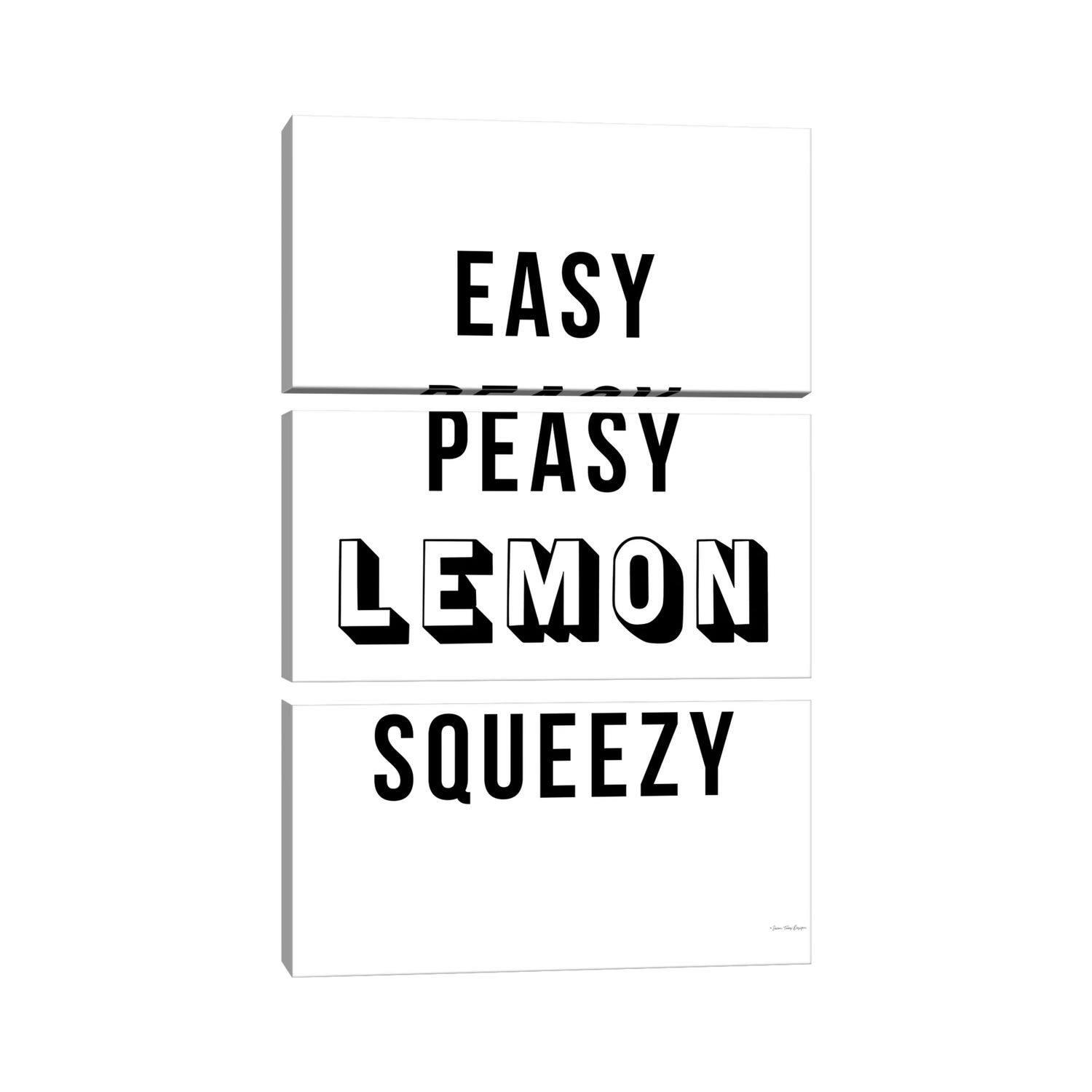 iCanvas "Easy Peasy Lemon Squeezy" by Seven Trees Design 3Piece Canvas